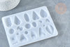 Moule pour fabrication pendentif résine 125x170mm, x1 (G8225)