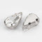 Cabochon goutte cristal transparent métal platine à coudre 6x10mm, x5 (G0021)