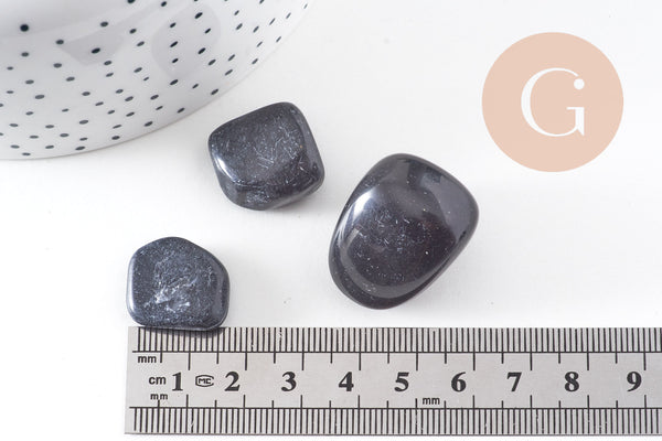 Obsidienne naturelle brut roulé, obsidienne niure, litotherapie,Chips obsidienne, x20gr (G0254)