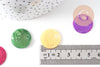 Pastilles rondes nacre multicolore translucide, pendentif nacre,coquillage naturel, nacre naturelle,20mm, x10 (G2378)