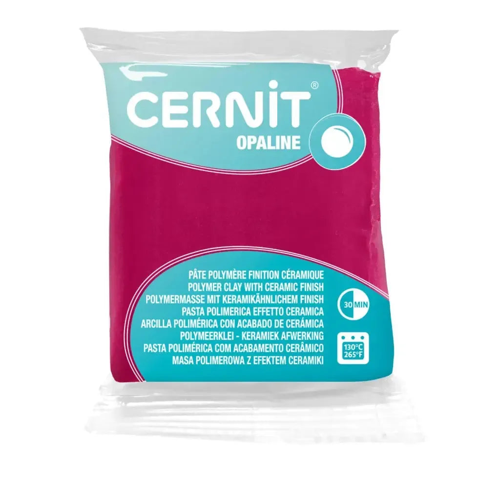 Pâte polymère Cernit OPALINE - rouge Magenta x56g (G10718)