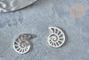 Pendentif Coquillage acier 201 inoxydable argenté 11,4mm, x1 (G7861)