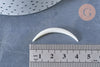 Pendentif Lune corne blanche naturelle 44x4mm, pendentif lune en corne naturelle blanche, création bijoux, x1, - G6492