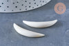 Pendentif Lune corne blanche naturelle 45x6mm, pendentif lune en corne naturelle blanche, création bijoux, x1, - G6490