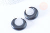 Pendentif Lune corne noire naturelle 37x12mm, pendentif lune en corne naturelle noire, piercing écarteur corne naturelle x1 - G6479