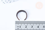 Pendentif Lune corne noire naturelle 37x2mm, pendentif lune en corne naturelle noire, piercing écarteur corne naturelle x1 - G6473