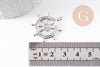 Pendentif Roue de bateau argenté x1 (G7516)