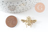 Pendentif abeille laiton brut 28mm,création bijoux laiton brut, x1 (G2960)