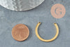 Pendentif arc demi-cercle U laiton brut 28x24mm, un apprêt doré en laiton brut sans nickel pour création de bijoux, x2 (G3195)