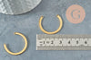 Pendentif arc demi-cercle U laiton brut 28x24mm, un apprêt doré en laiton brut sans nickel pour création de bijoux, x2 (G3195)