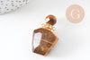 Pendentif bouteille parfum œil de tigre naturelle,pendentif pendentif collier,pendentif œil de tigre Naturel,37mm, x1 (G5229)