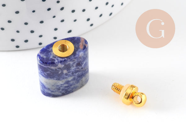 Pendentif bouteille parfum sodalite naturelle 33mm, x1 (G2879)