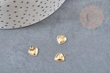 Pendentif coeur acier 304 inoxydable doré 10mm,x5 (G4914)