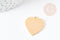 Pendentif coeur laiton doré 18K à poinçonner, pendentif d'amour création bijoux, 23mm, x1 G3790