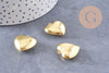 Pendentif cœur medaillon laiton brut 24mm, x2 (G1915)
