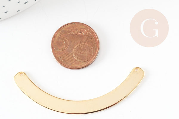 Pendentif connecteur arc-de-cercle 16K 29mm,pendentif doré pour création bijoux DIY, x1 G9234