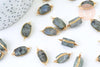 Pendentif connecteur labradorite naturelle 32mm,creation bijou,pendentif bijoux en pierre naturelle,bracelet pierre, x1 G5587