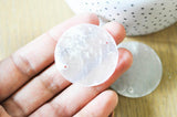 Pendentif connecteur rond nacre naturelle blanche 2 trous 40mm, x5 (G3771)