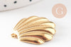 Pendentif coquillage acier IP inoxydable doré 18K 26.5mm, x1 (G10806)
