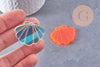 Pendentif coquillage acrylique 25/27.5mm, x2 (G10274)