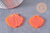 Pendentif coquillage acrylique 25/27.5mm, x2 (G10274)