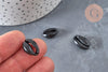 Pendentif coquillage cauris noirs,coquillage naturel,cauri noir,coquillage bijou,15mm, x5 (G0370)