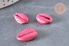 Pendentif coquillage cauris roses, coquillage naturel,cauri rose,coquillage bijou,15mm, x5 (G1530)