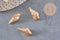 Pendentif coquillage laiton doré 18K 20.5mm, x2 (G6888)