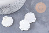 Pendentif coquillage nacre blanche naturelle 29mm, x2 (G10089)