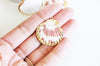 Pendentif coquillage naturel coque doré 33-54mm, x1, G1795