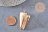 Pendentif coquillage naturel spirale doré, pendentif doré, création bijoux, coquillage bijou,coquillage or, 36-46mm-G6463