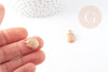Pendentif coquillage zamac doré beige 19mm, pendentif création bijoux, x2 G2469
