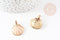 Pendentif coquillage zamac doré rose beige 24.5mm, x2 (G0223)