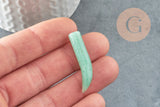 Pendentif corne aventurine, creation bijou pierre pendentif pierre,pierre naturelle, aventurine naturel, pierre non percée,38mm, x1 (G2904)