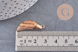 Pendentif corne jaspe paysage,jaspe marron, pendentif pierre, jaspe naturel, 26mm x1 (G1257)