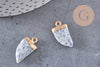 Pendentif corne sodalite bleue,pendentif bijoux, pendentif pierre, sodalite naturelle,21mm, x1 (G2705)