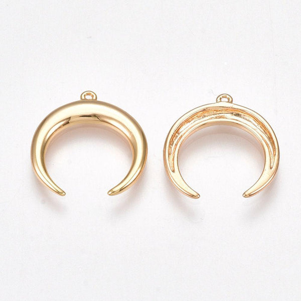 Pendentif croissant lune laiton doré 18k,perle lune,fourniture dorée,Pendentif lune doré,laiton doré,16mm, x1 G3704