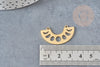 Pendentif demi-cercle géométrique acier 201 inoxydable dore 32mm ,breloque acier inoxydable doré pour création bijoux, x1 G5731