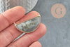 Pendentif demi-lune labradorite naturelle laiton doré 36mm,creation bijou pierre naturelle x1 G0447