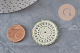 Pendentif dentelle crochet laiton 30mm x 5,30mm (G2301)