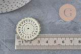 Pendentif dentelle crochet laiton 30mm x 5,30mm (G2301)