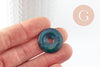 Pendentif donut Quartz vert teinté,pendentif quartz, pendentif pierre,quartz rose naturel, pendentif pierre cercle,25mm, x1 (G3984)
