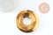 Pendentif donut hématite dorée de synthèse, x1 (G3680)