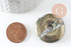 Pendentif donut pyrite grise naturelle 30x5mm, x1 (G2047)