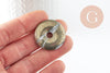 Pendentif donut pyrite grise naturelle 30x5mm, x1 (G2047)