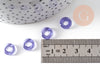 Pendentif donut verre violet 10mm, x10 (3.3g) (G3507)