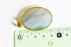 Pendentif doré agate colorée naturelle35-56mm, x1 G1591
