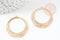 Pendentif estampe filigrane rond laiton doré 31.5mm,x2 (G4442)
