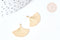 Pendentif feuille gingko laiton doré 22mm,sans nickel, création bijoux nature, x2 G8069