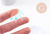 Pendentif feuille pointue acrylique 40mm, x2 (G10199)